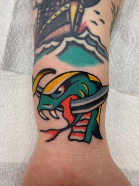 Traditional Tattoo Berlin - Tattoos by Mariano - traditional snake head