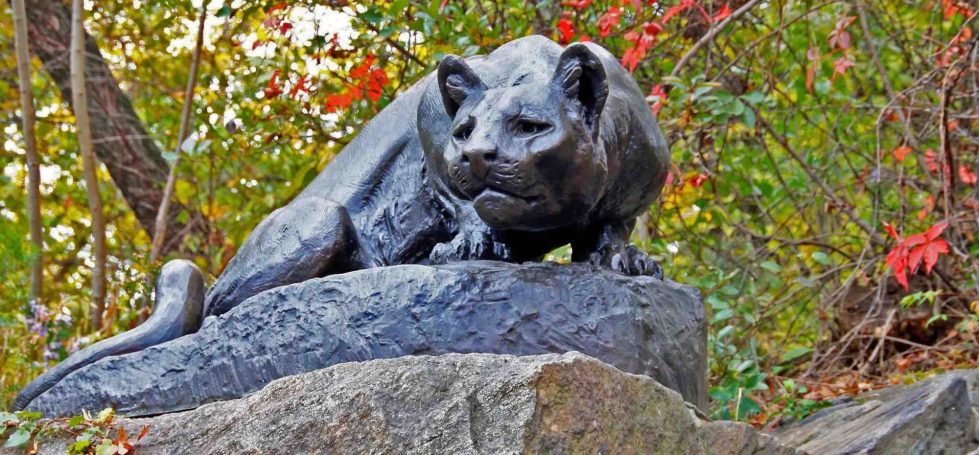 A crawling panther statue at Central Park in NYC - traditional tattoo 
