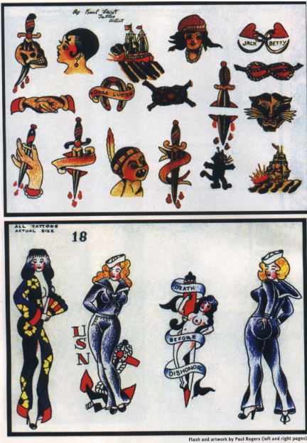 Traditional tattoo Berlin – Tattoos by Mariano – Paul Rogers' flash designs, photo by Tattoo Archive Traditional tattoo Berlin – Tattoos by Mariano – Paul Rogers' flash designs, photo by Tattoo Archive