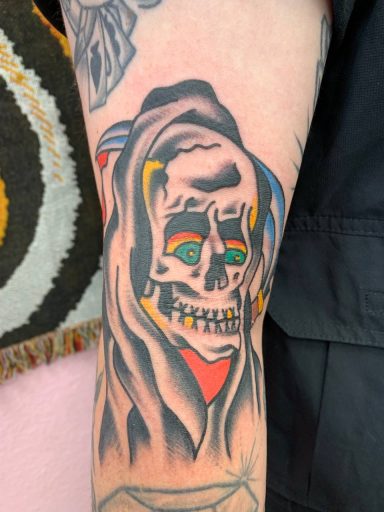 Traditional Tattoo Berlin - Tattoos by Mariano - traditional skull