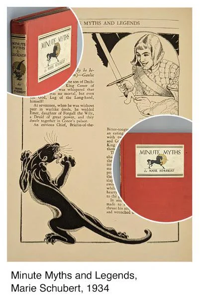 crawling panther - traditional tattoo - Marie Schubert book "Minute Myths and Legends"