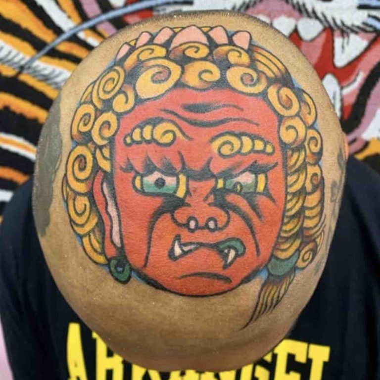 Traditional tattoo Berlin – Tattoos by Mariano – head tattoo done by Mariano